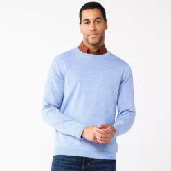 Men's Apt. 9® Merino Wool Blend Sweater -Hot Sale Adult Shop 5586557 Blue Heather