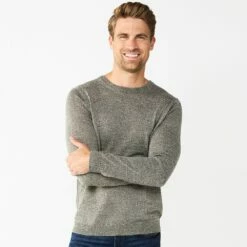 Men's Apt. 9® Merino Wool Blend Sweater -Hot Sale Adult Shop 5586557 Brown Marl