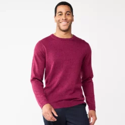 Men's Apt. 9® Merino Wool Blend Sweater -Hot Sale Adult Shop 5586557 Burgundy Wine