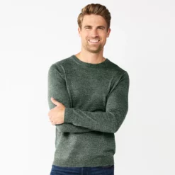 Men's Apt. 9® Merino Wool Blend Sweater -Hot Sale Adult Shop 5586557 Olive Marl