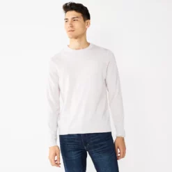 Men's Apt. 9® Merino Wool Blend Sweater -Hot Sale Adult Shop 5586557 Stone Heather