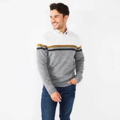 Men's Apt. 9® Colorblock Merino Blend 4-Tone Sweater -Hot Sale Adult Shop 5586573 Gold 4 Color Stripe
