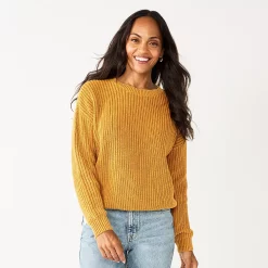 Petite Sonoma Goods For Life® Drop Shoulder Pullover Sweater -Hot Sale Adult Shop 5587850 Gold