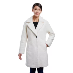 Women's London Fog Faux-Wool Peacoat -Hot Sale Adult Shop 5587895 Cream