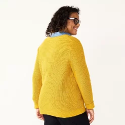 Plus Size Croft & Barrow® Placed Cable Pullover Sweater -Hot Sale Adult Shop 5588807 ALT