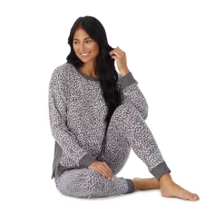 Petite Cuddl Duds® Kangaroo Pocket Pajama Top and Banded Bottom Pajama Pants Sleep Set -Hot Sale Adult Shop 5590153 ALT4