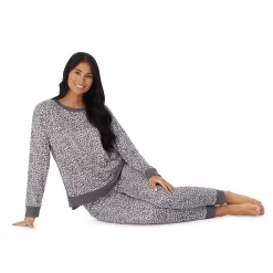 Petite Cuddl Duds® Kangaroo Pocket Pajama Top and Banded Bottom Pajama Pants Sleep Set -Hot Sale Adult Shop 5590153 ALT5