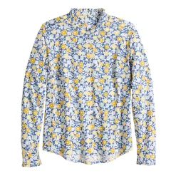 Women's Croft & Barrow® Ruffled Button Down Top -Hot Sale Adult Shop 5590396 ALT5