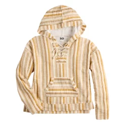 Juniors' SO® Lace-Up Drawstring Hoodie -Hot Sale Adult Shop 5591779 ALT5