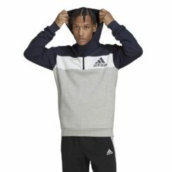 Men's adidas Quarter-Zip Hooded Track Top