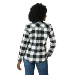 Women's Eddie Bauer Everyday Flex Flannel Shirt -Hot Sale Adult Shop 5593411 ALT