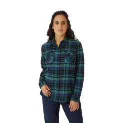 Women's Eddie Bauer Everyday Flex Flannel Shirt -Hot Sale Adult Shop 5593411 Alpine Green