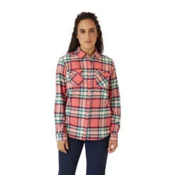 Women's Eddie Bauer Everyday Flex Flannel Shirt -Hot Sale Adult Shop 5593411 Coral Plaid