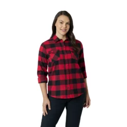 Women's Eddie Bauer Everyday Flex Flannel Shirt -Hot Sale Adult Shop 5593411 Red Black Buffalo