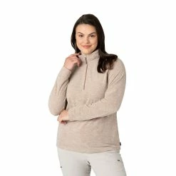 Women's Eddie Bauer Venture 1/4-Zip Fleece Sweatshirt -Hot Sale Adult Shop 5593433 Heather Taupe
