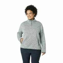 Plus Size Eddie Bauer Ember Mockneck Fleece Sweatshirt -Hot Sale Adult Shop 5593445 Loden Heather