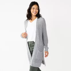 Women's Sonoma Goods For Life® Favorite Long Sleeve Cardigan -Hot Sale Adult Shop 5597617 Gray