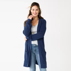 Women's Sonoma Goods For Life® Favorite Long Sleeve Cardigan -Hot Sale Adult Shop 5597617 Navy