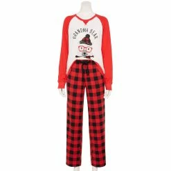 Women's Jammies For Your Families® Beary Cool "Grandma Bear" Pajama Set by Cuddl Duds® -Hot Sale Adult Shop 5601561 ALT3