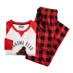 Women's Jammies For Your Families® Beary Cool "Grandma Bear" Pajama Set by Cuddl Duds® -Hot Sale Adult Shop 5601561 ALT5