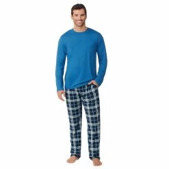 Men's Cuddl Duds Classic Pajama Set -Hot Sale Adult Shop 5608697 Blue Plaid