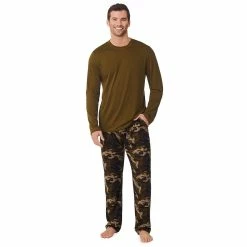 Men's Cuddl Duds Classic Pajama Set -Hot Sale Adult Shop 5608697 Green Camo