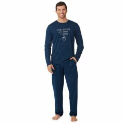 Mens Cuddl Duds Men's Cuddl Duds® Graphic Tee Classic Pajama Set -Hot Sale Adult Shop 5608709 I Like Coffee