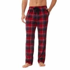 Men's Cuddl Duds® Fleece Pajama Pants -Hot Sale Adult Shop 5608725 Red Multi Plaid