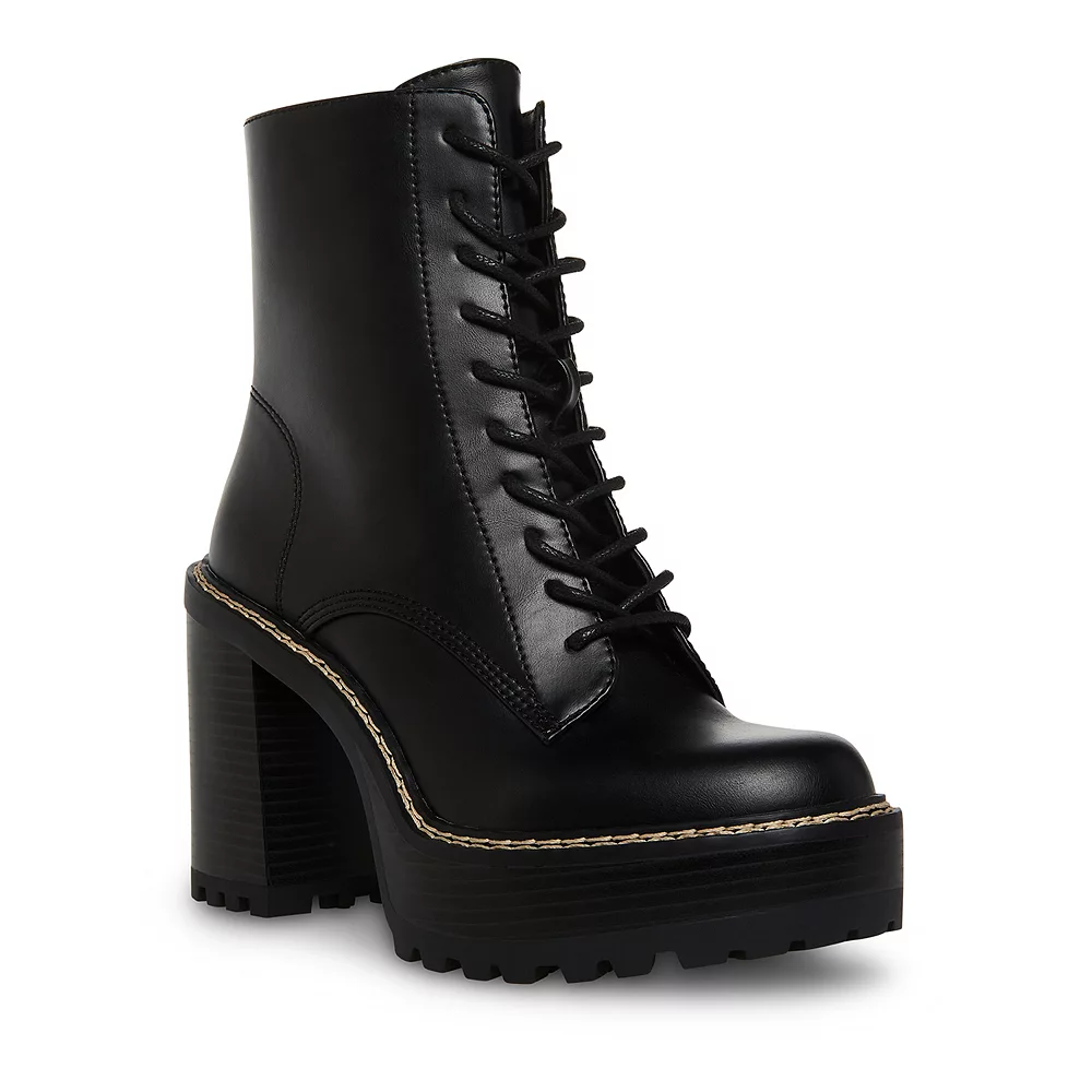 Madden girl Karma Women's Block Heel Combat Boots 2 Madden girl Karma Women's Block Heel Combat Boots - Image 2