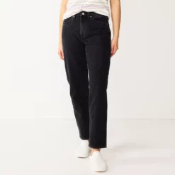 Women's Sonoma Goods For Life® Ultra High Rise Vintage-styled Straight-Leg Jeans -Hot Sale Adult Shop 5616387 Black Wash