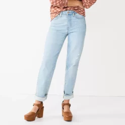 Women's Sonoma Goods For Life® Ultra High Rise Vintage-styled Straight-Leg Jeans -Hot Sale Adult Shop 5616387 Lightest Wash