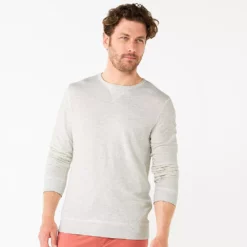 Men's Sonoma Goods For Life® Double Knit Crewneck -Hot Sale Adult Shop 5616878 Ice