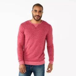 Men's Sonoma Goods For Life® Double Knit Crewneck -Hot Sale Adult Shop 5616878 Red