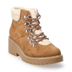 Sonoma Goods For Life® Lumbar Women's Wedge Hiker Boots -Hot Sale Adult Shop 5622780 Cognac