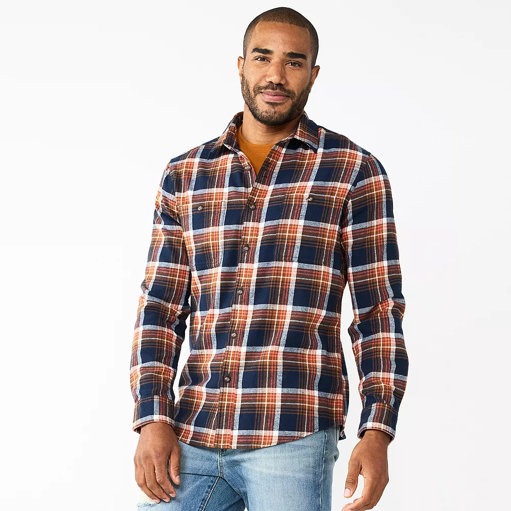 Men's Sonoma Goods For Life® Flannel Button-Down Shirt 3 Men's Sonoma Goods For Life® Flannel Button-Down Shirt - Image 3