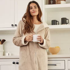 Women's Koolaburra by UGG Plush Hooded Zip Robe -Hot Sale Adult Shop 5627654 ALT6