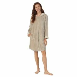 Women's Koolaburra by UGG Plush Hooded Zip Robe -Hot Sale Adult Shop 5627654 Dove