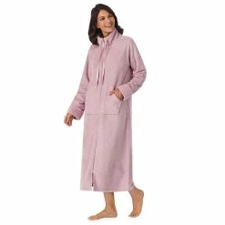 Women's Stan Herman Dimple Plush Cowlneck Zip Robe -Hot Sale Adult Shop 5627663 ALT2