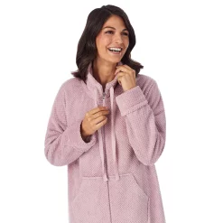 Women's Stan Herman Dimple Plush Cowlneck Zip Robe -Hot Sale Adult Shop 5627663 ALT3