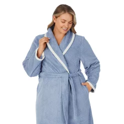 Plus Size Stan Herman Dimple Plush Wrap Robe -Hot Sale Adult Shop 5627664 ALT3