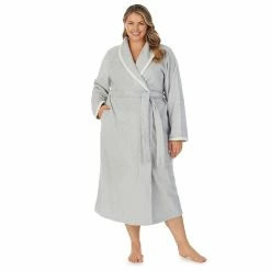 Plus Size Stan Herman Dimple Plush Wrap Robe