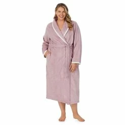 Plus Size Stan Herman Dimple Plush Wrap Robe -Hot Sale Adult Shop 5627664 Mauve
