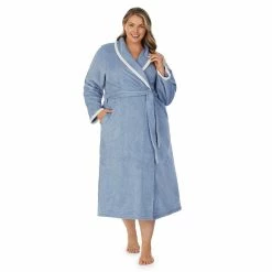 Plus Size Stan Herman Dimple Plush Wrap Robe -Hot Sale Adult Shop 5627664 Stonewash