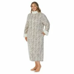 Plus Size Stan Herman Plush Sherpa Zip Robe -Hot Sale Adult Shop 5627671 ALT2