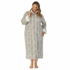 Plus Size Stan Herman Plush Sherpa Zip Robe -Hot Sale Adult Shop 5627671 ALT3