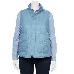 Plus Size Croft & Barrow® Quilted Vest -Hot Sale Adult Shop 5634353 Light Blue