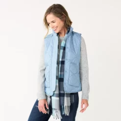 Women's Croft & Barrow® Quilted Vest -Hot Sale Adult Shop 5634524 Light Blue