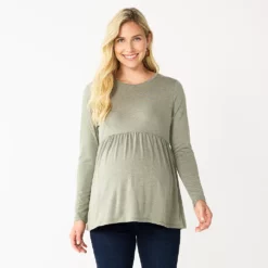 Maternity Sonoma Goods For Life® Long Sleeve Empire Waist Top -Hot Sale Adult Shop 5635424 Green