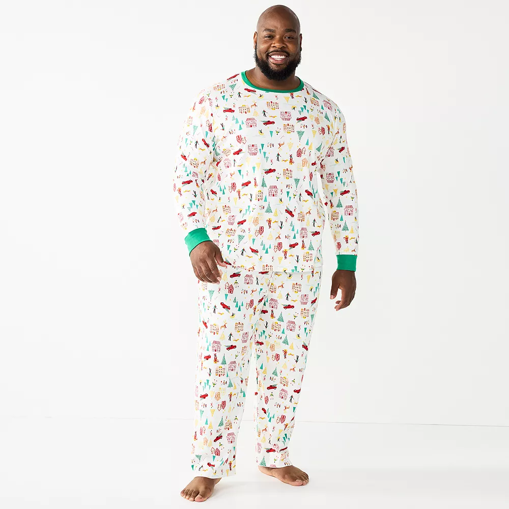 Big & Tall LC Lauren Conrad Jammies For Your Families® Holiday Village Pajama Set 1 Big & Tall LC Lauren Conrad Jammies For Your Families® Holiday Village Pajama Set