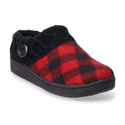 Clarks® Buffalo Plaid Fleece Women's Clog Slippers